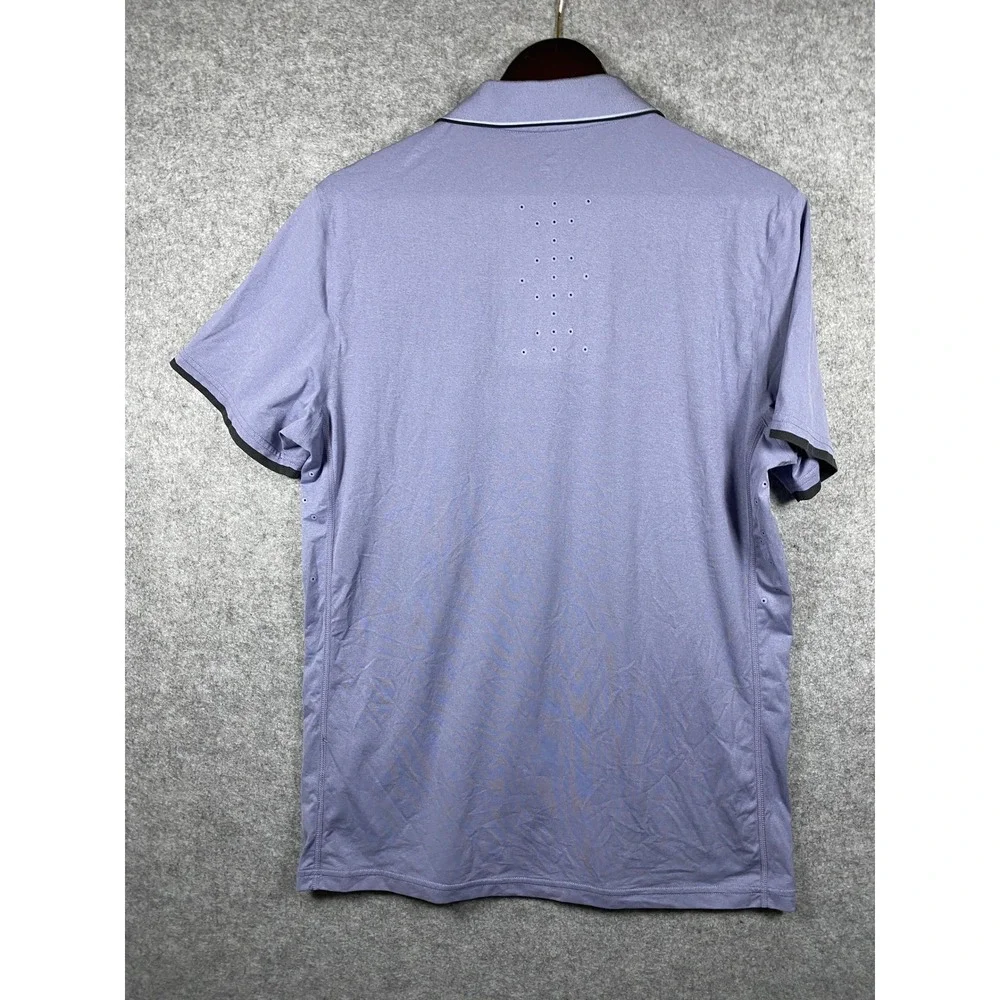 Nike Dri-FIT Mens Golf Polo Shirt Purple Laser Cut Vent 596548-515 Large